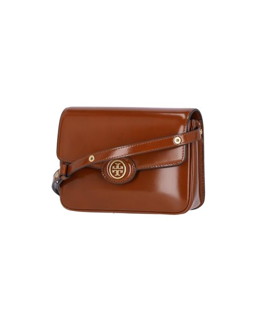 Borsa Tracolla Logo di Tory Burch in Brown
