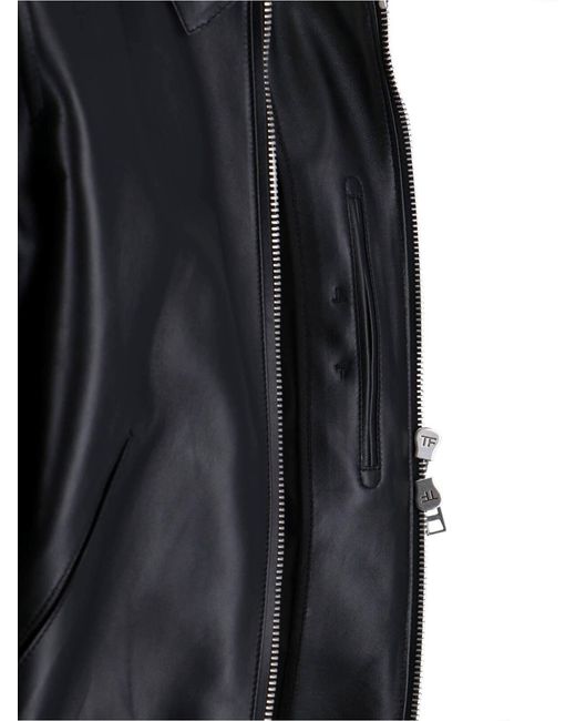 Tom Ford Black Jackets Lamb Leather for men