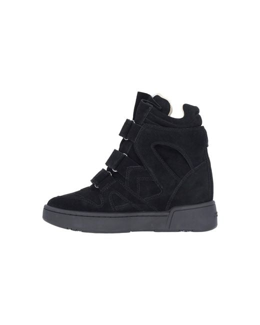 Isabel Marant Black Im3 Suede High-Top Sneakers