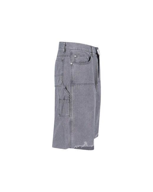 TONYWACK Gray Cargo Shorts for men