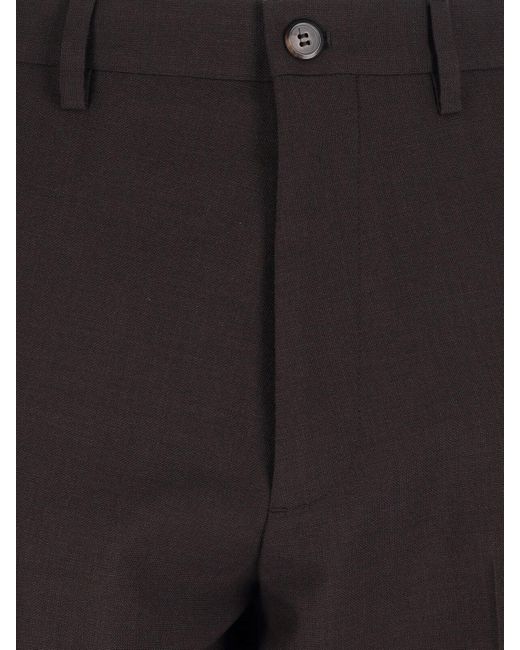 Prada Gray Virgin Wool Pants for men