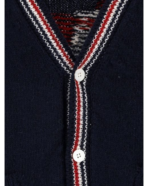 Thom Browne Blue Cardigan "Hector" for men