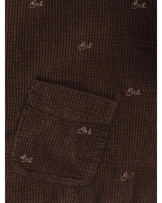 ERL Brown 100% Cotton Shirt