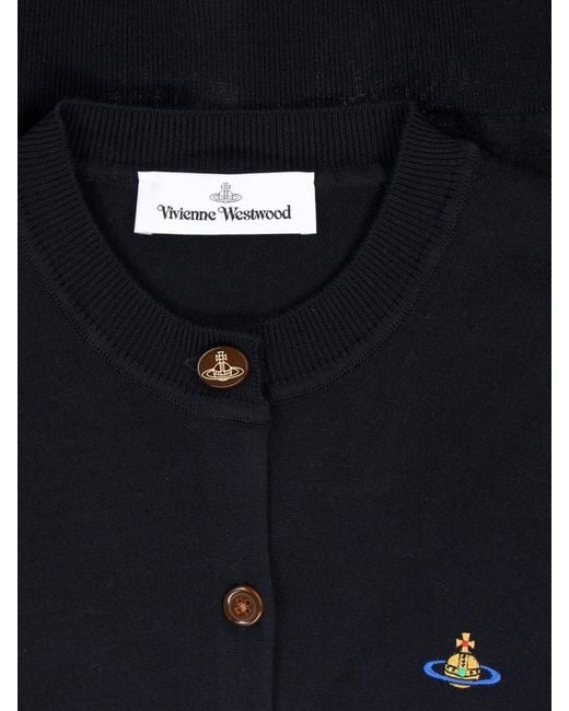 Vivienne Westwood Blue Bea Wool Silk Cardigan