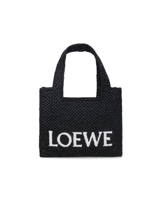 Loewe Black Mini “Font” Tote Bag