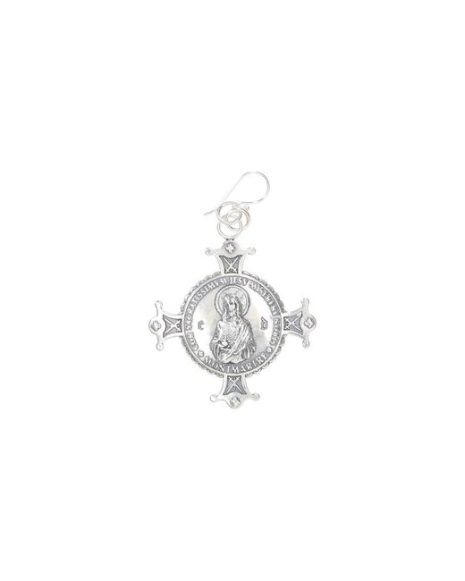 Enfants Riches Deprimes White Single Pendant Earring "Orthodox" for men