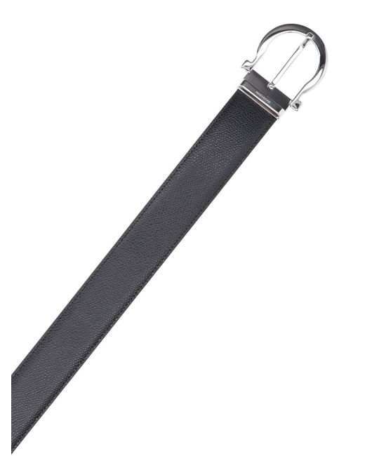 Cintura Reversibile "Gancini" di Ferragamo in Black da Uomo