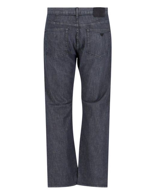 Emporio Armani Blue Straight Jeans for men
