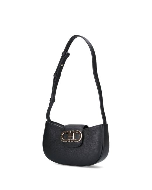 Borsa Mini "Double Gancini" di Ferragamo in White
