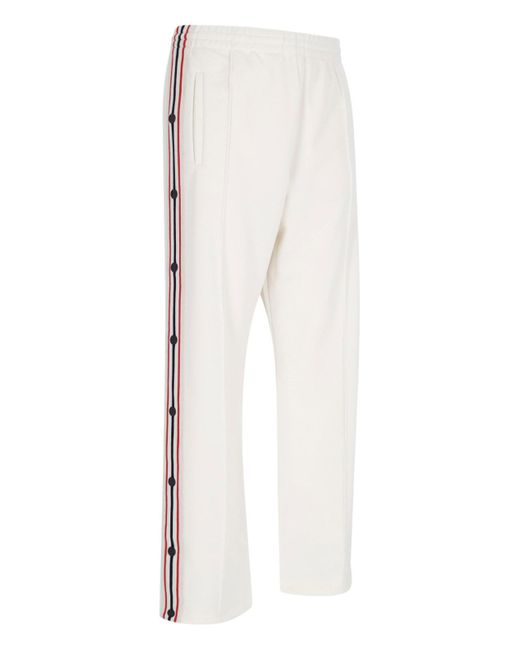 Pantaloni Bottoni Laterali di Golden Goose Deluxe Brand in White da Uomo