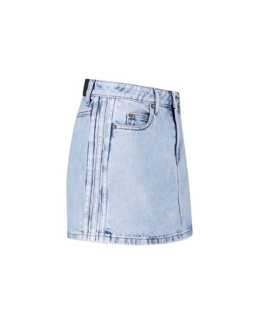 Adidas Blue Denim Mini Skirt