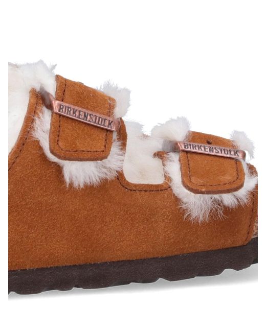 Birkenstock White Suede Leather Sandals