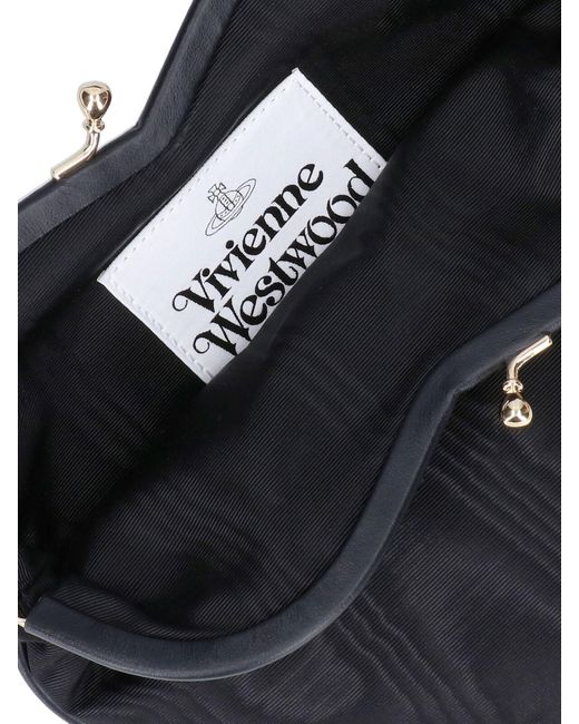 Vivienne Westwood Black "Belle Heart Frame" Bag