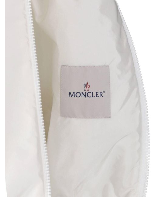 Moncler White Jacket Zip "Zelkova"