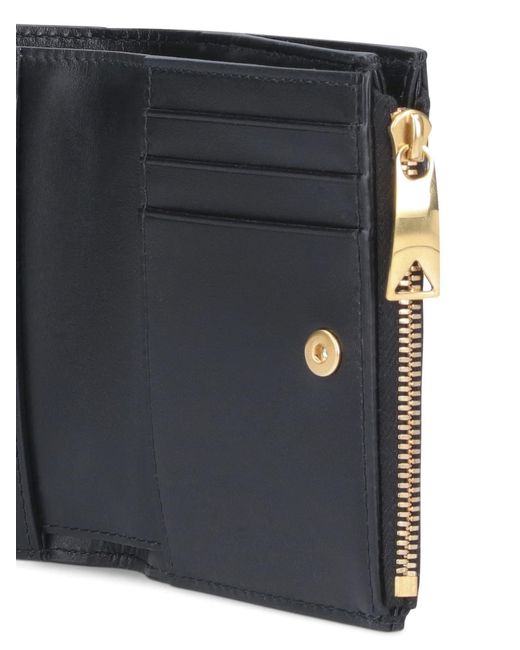 Bottega Veneta Black Woven Bi-fold Wallet