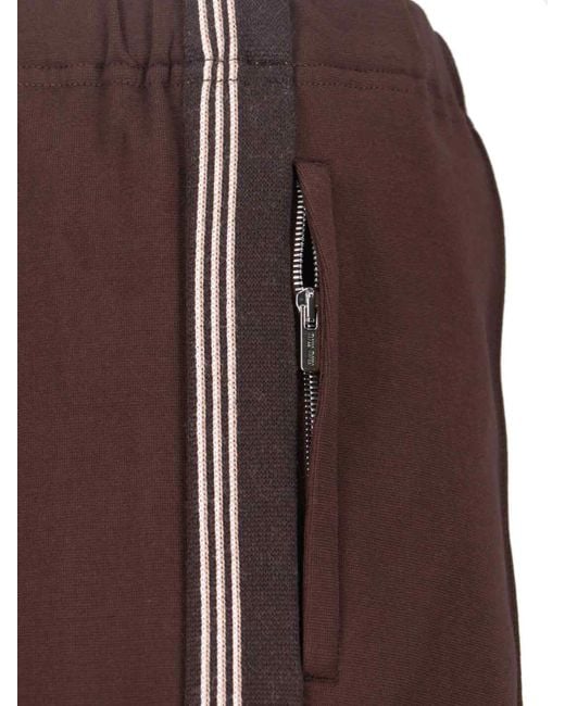 Miu Miu Brown Fabric Stitch Knit Pants