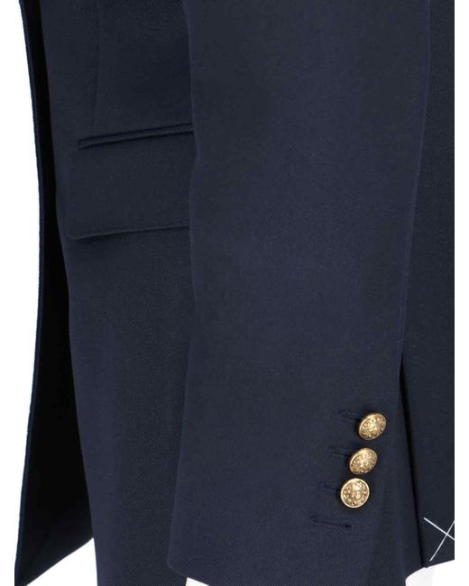 Golden Goose Deluxe Brand Blue Double-Breasted Blazer