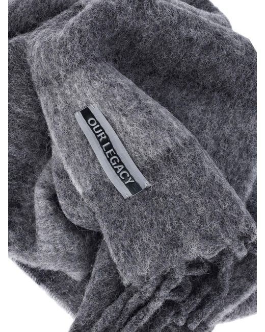 Our Legacy Gray Scarfs Alpaca