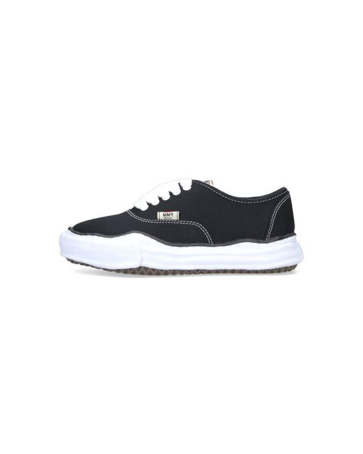 Maison Mihara Yasuhiro Black Low-Top Platform Canvas Sneakers