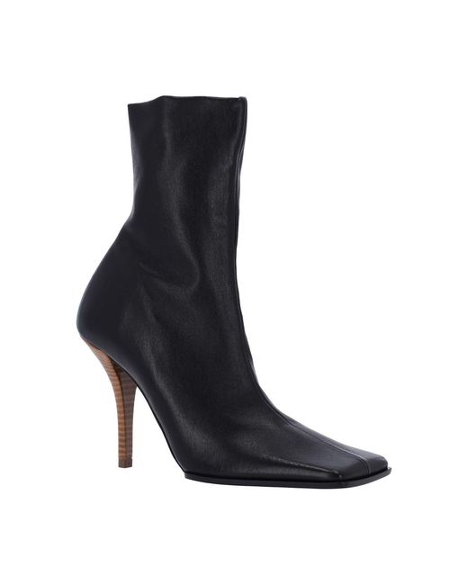 Alaïa Black Pointed-Toe Stiletto Ankle Boots