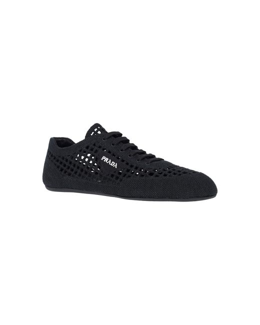 Prada Black Crochet Sneakers “Collapse”
