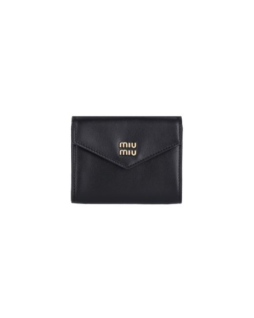 Miu Miu Black Wallet With Shoulder Strap