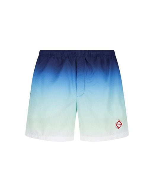 Casablanca Blue Beach Shorts "Gradient" for men