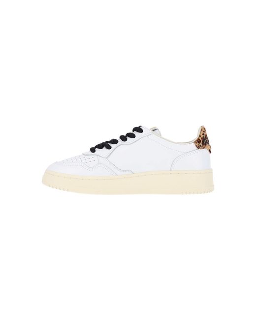 Autry White Classic Leather Low-Top Sneakers For