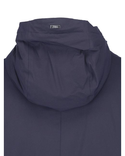 Herno Blue Stretch Lightweight Padded Jacket for men