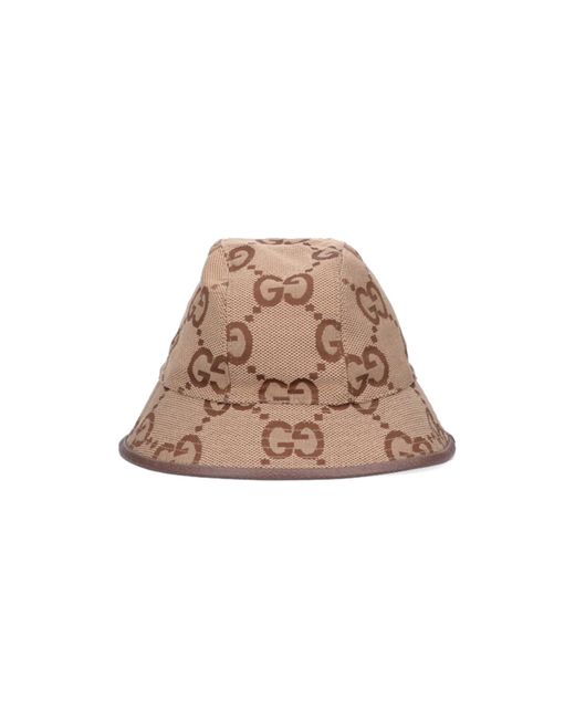 Gucci Brown 'jumbo Gg' Bucket Hat