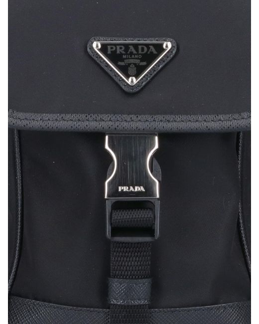 Porta Smartphone In Re-Nylon di Prada in Black da Uomo