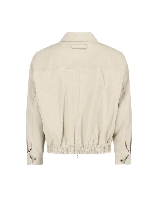 DUNST White Zip Bomber Jacket