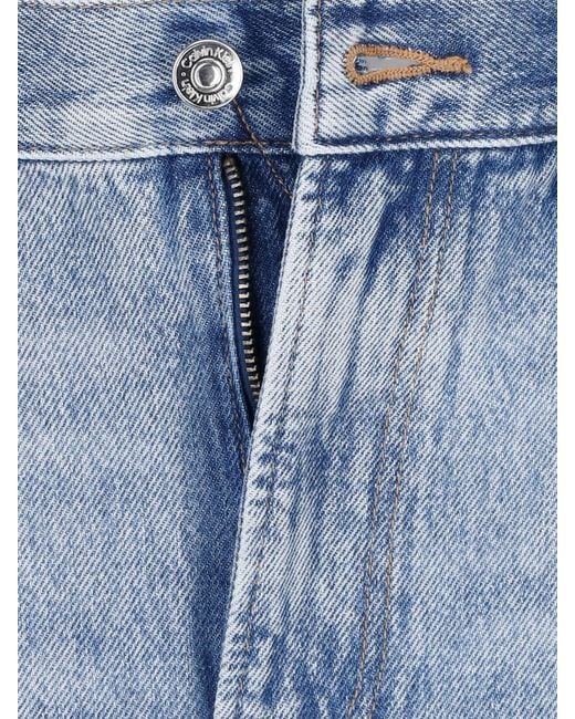 Calvin Klein Blue High-Waist Wide-Leg Jeans