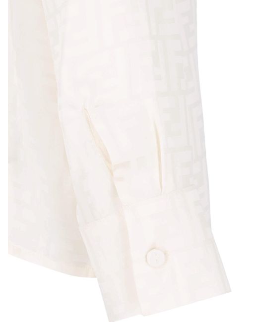 Camicia "Ff" di Fendi in White