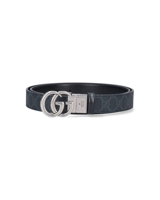 Gucci Black "Gg Marmont" Reversible Belt for men