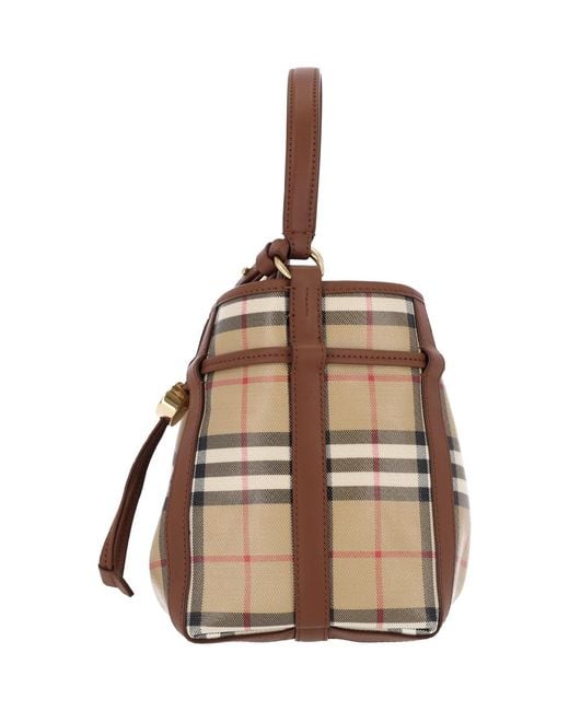 Borsa Secchiello Mini "Check" di Burberry in Brown