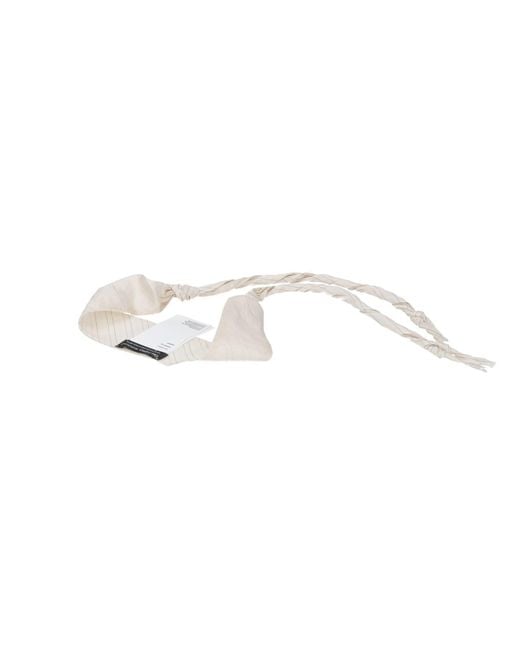 Our Legacy White Printed Neck Tie Scarf