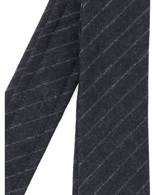 Thom Browne Black Pinstripe Tie for men