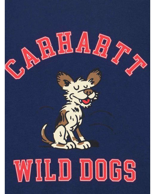 Carhartt Blue Wild Dog T-Shirt for men