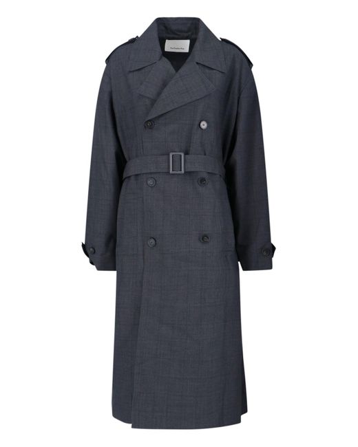 Frankie Shop Blue 'Bleecker' Double-Breasted Coat