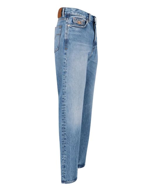 Versace Blue Straight Jeans for men