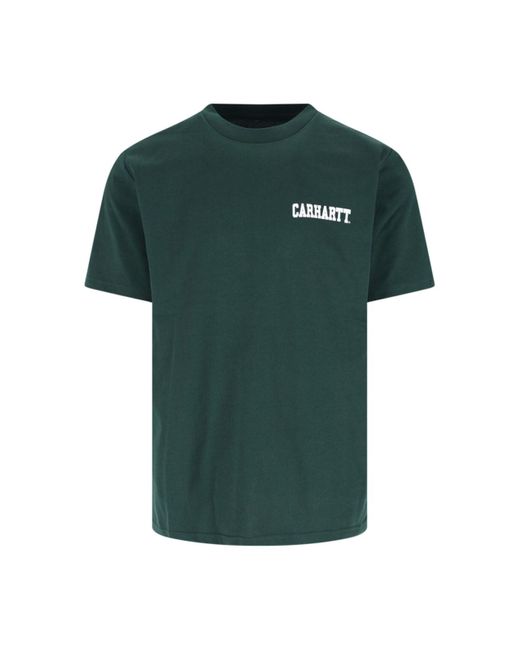 T-Shirt "University Script" di Carhartt in Green da Uomo