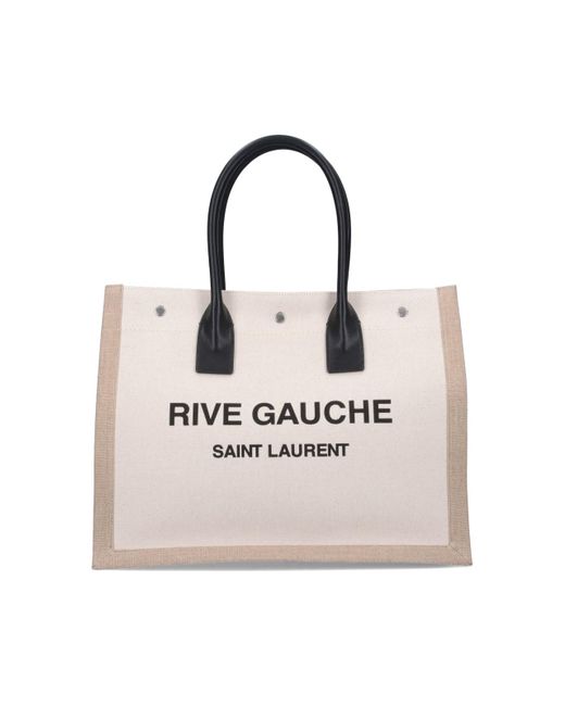 Saint Laurent Natural 'rive Gauche' Tote Bag