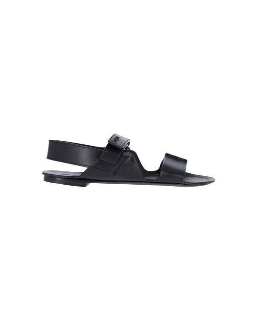 Saint Laurent Blue Leather Logo Sandals for men