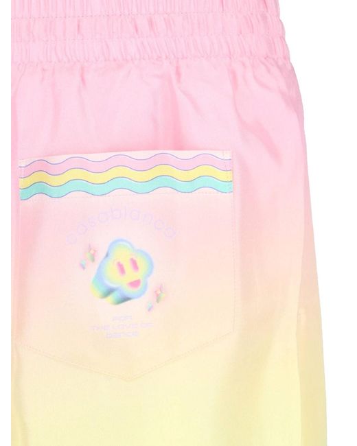 Casablanca Pink For The Love Of Dance Silk Shorts for men