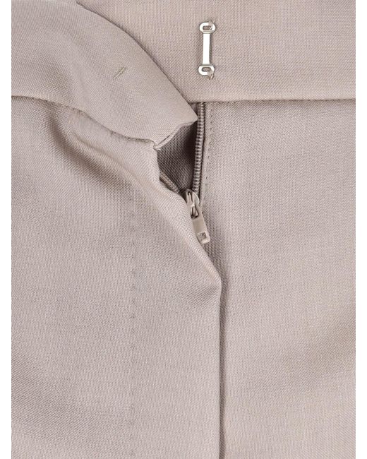 Max Mara Gray Virgin Wool Blend Shorts