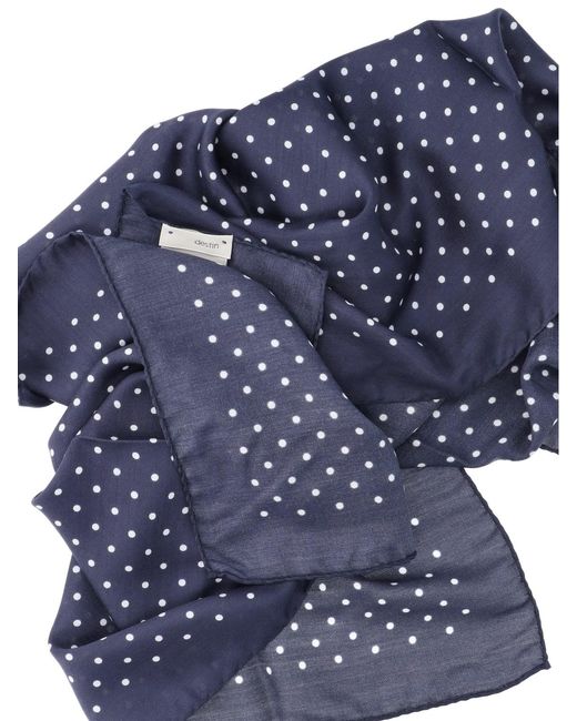 Destin Blue Polka Dot Scarf