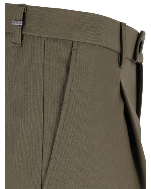 BE ABLE Green Straight Tailored Trousers for men