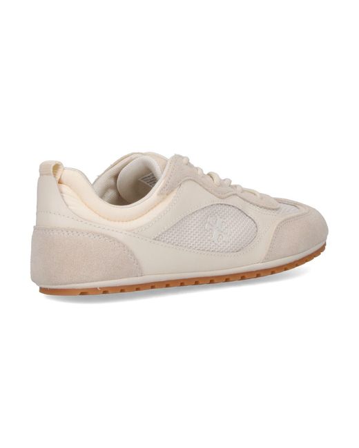 Tory Burch White Retro-Style Lace-Up Sneaker