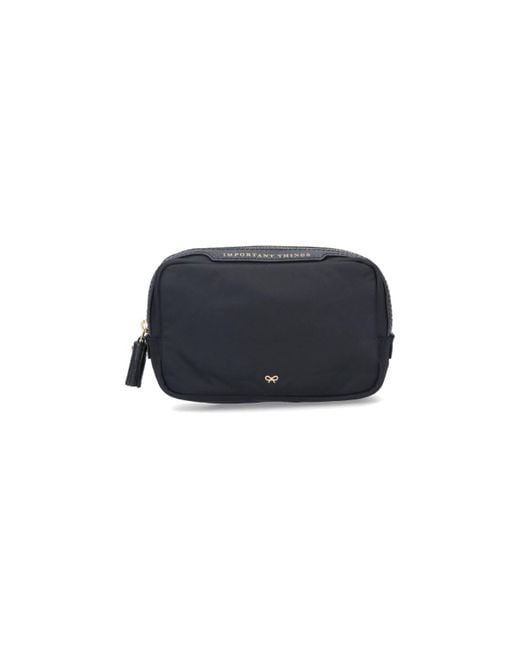 Pouch "Important Things" di Anya Hindmarch in Black